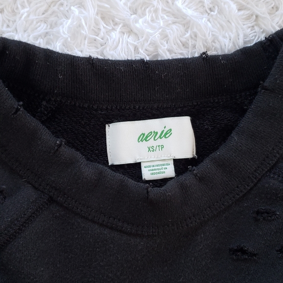 aerie sunday soft distressed crew sweater - Picture 3 of 7